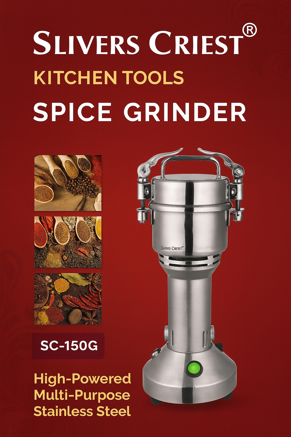 اسیاب نیمه صنعتی سیلور کرست 150گرمی مدل 150جی