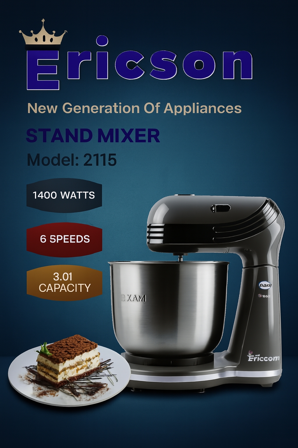 همزن کاسه دار اریکسون مدل ۲۱۱۵