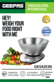 ترازو آشپزخانه جیپاس مدل GEEPAS GKS4203N (اصل)