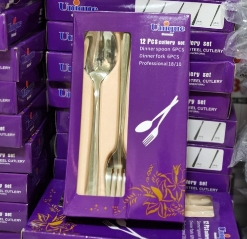 قاشق و چنگال استیل یونیک ۱۲ پارچه مناسب ۶ نفر