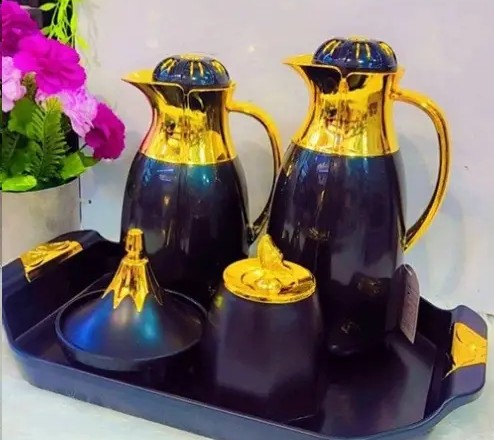 ست فلاسک دوقلو وگاتی همراه با سینی و قندان