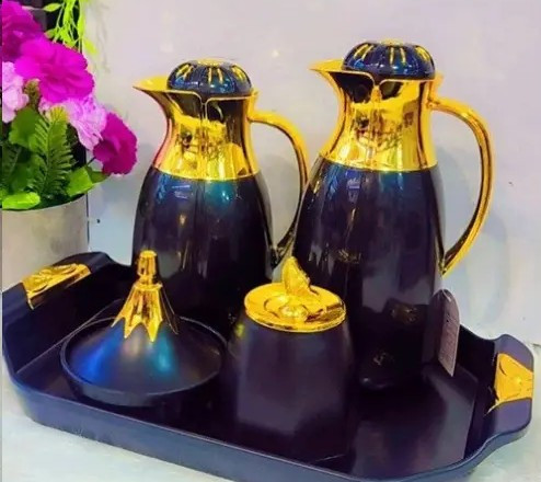 ست فلاسک دوقلو وگاتی همراه با سینی و قندان